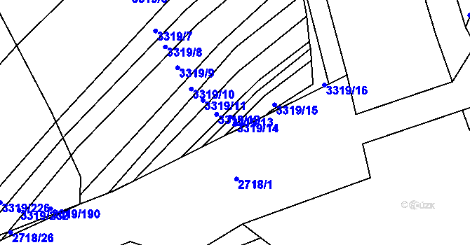 Parcela st. 3319/14 v KÚ Velká nad Veličkou, Katastrální mapa