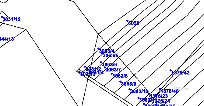 Parcela st. 3063/5 v KÚ Velká nad Veličkou, Katastrální mapa