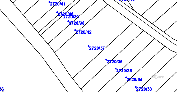 Parcela st. 2720/37 v KÚ Velká nad Veličkou, Katastrální mapa