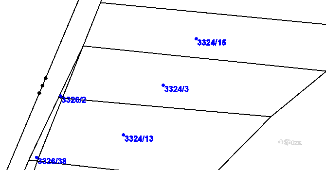 Parcela st. 3324/3 v KÚ Velká nad Veličkou, Katastrální mapa