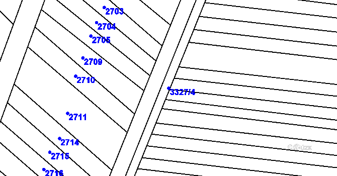Parcela st. 3327/4 v KÚ Velká nad Veličkou, Katastrální mapa