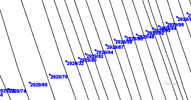 Parcela st. 2929/84 v KÚ Velká nad Veličkou, Katastrální mapa