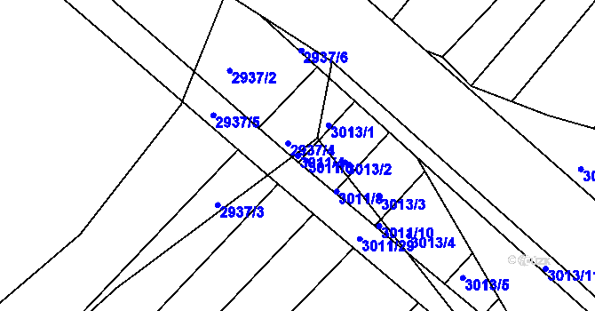 Parcela st. 3011/4 v KÚ Velká nad Veličkou, Katastrální mapa