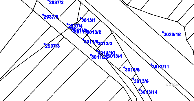 Parcela st. 3011/10 v KÚ Velká nad Veličkou, Katastrální mapa
