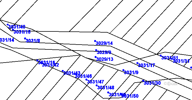 Parcela st. 3029/9 v KÚ Velká nad Veličkou, Katastrální mapa