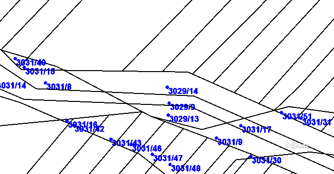 Parcela st. 3029/14 v KÚ Velká nad Veličkou, Katastrální mapa