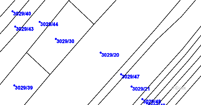 Parcela st. 3029/20 v KÚ Velká nad Veličkou, Katastrální mapa