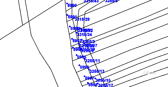 Parcela st. 3255/7 v KÚ Velká nad Veličkou, Katastrální mapa