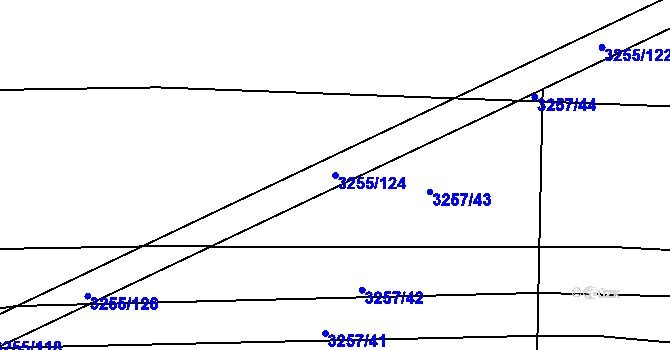 Parcela st. 3255/124 v KÚ Velká nad Veličkou, Katastrální mapa
