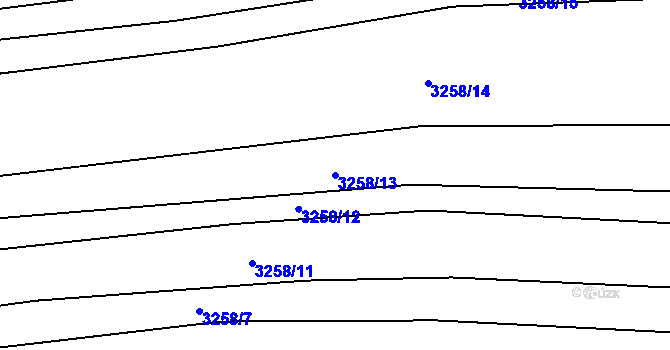 Parcela st. 3258/13 v KÚ Velká nad Veličkou, Katastrální mapa