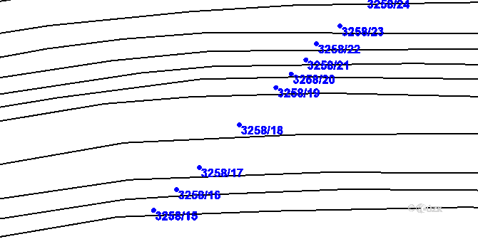 Parcela st. 3258/18 v KÚ Velká nad Veličkou, Katastrální mapa