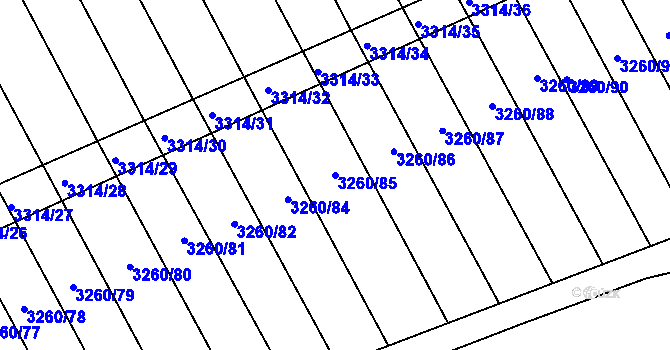 Parcela st. 3260/85 v KÚ Velká nad Veličkou, Katastrální mapa