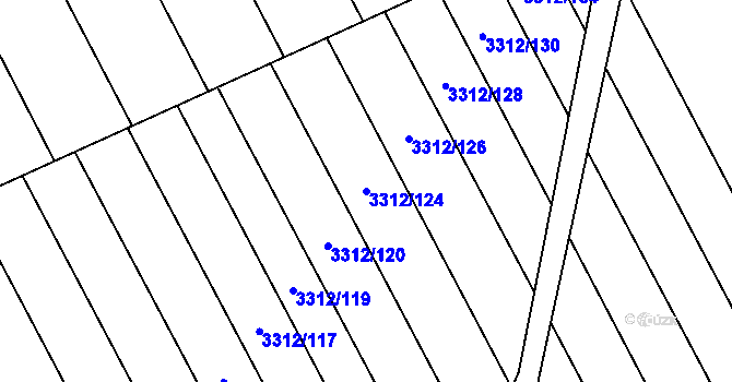 Parcela st. 3312/124 v KÚ Velká nad Veličkou, Katastrální mapa