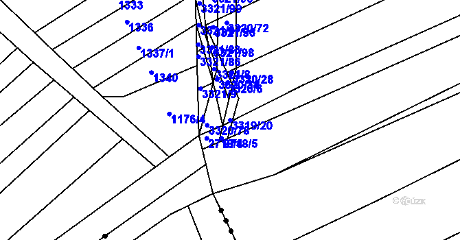 Parcela st. 3319/20 v KÚ Velká nad Veličkou, Katastrální mapa