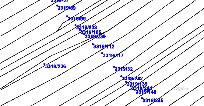 Parcela st. 3319/117 v KÚ Velká nad Veličkou, Katastrální mapa