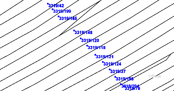 Parcela st. 3319/118 v KÚ Velká nad Veličkou, Katastrální mapa