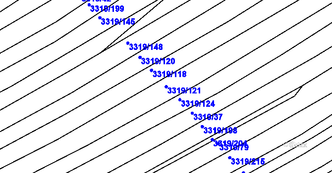 Parcela st. 3319/121 v KÚ Velká nad Veličkou, Katastrální mapa