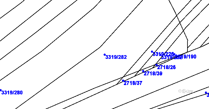 Parcela st. 3319/282 v KÚ Velká nad Veličkou, Katastrální mapa