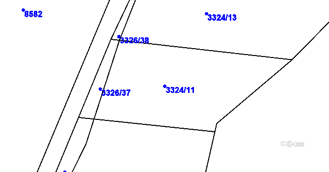 Parcela st. 3324/11 v KÚ Velká nad Veličkou, Katastrální mapa