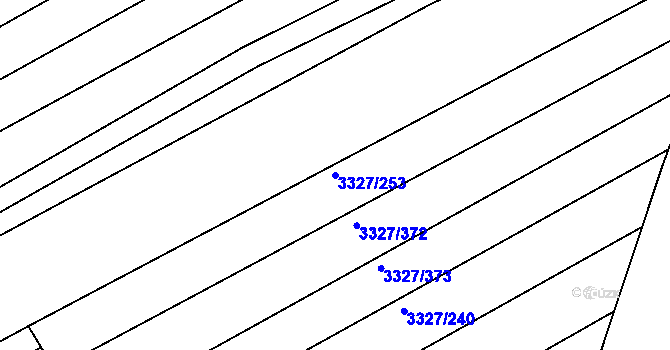 Parcela st. 3327/253 v KÚ Velká nad Veličkou, Katastrální mapa