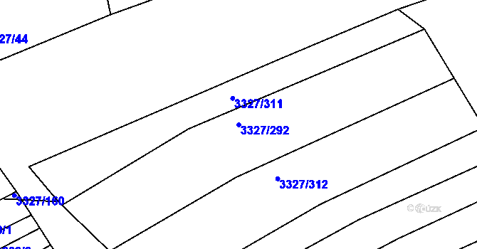 Parcela st. 3327/292 v KÚ Velká nad Veličkou, Katastrální mapa