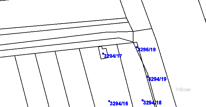 Parcela st. 3294/17 v KÚ Velká nad Veličkou, Katastrální mapa