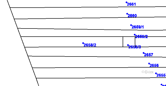 Parcela st. 2658/2 v KÚ Velká nad Veličkou, Katastrální mapa