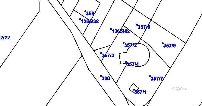 Parcela st. 357/3 v KÚ Velká Polom, Katastrální mapa
