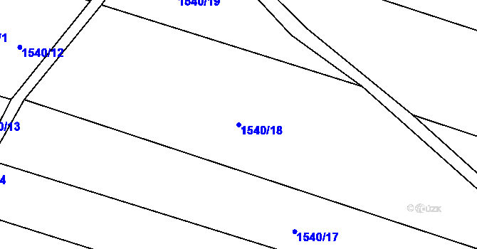 Parcela st. 1540/18 v KÚ Velká Polom, Katastrální mapa