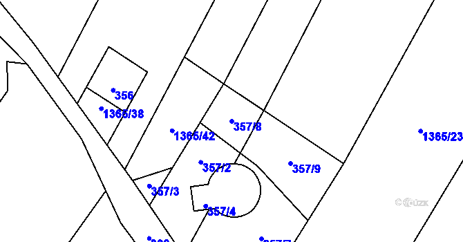 Parcela st. 357/8 v KÚ Velká Polom, Katastrální mapa