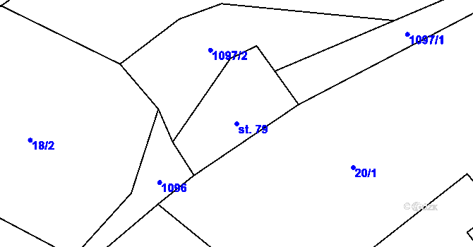 Parcela st. 79 v KÚ Velká Skrovnice, Katastrální mapa