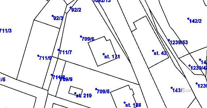 Parcela st. 171 v KÚ Velká Skrovnice, Katastrální mapa