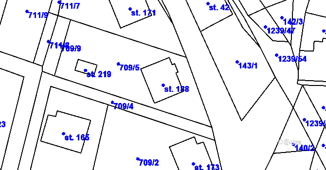 Parcela st. 188 v KÚ Velká Skrovnice, Katastrální mapa