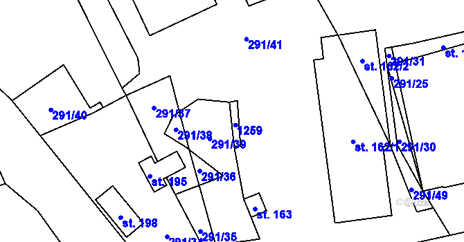Parcela st. 194 v KÚ Velká Skrovnice, Katastrální mapa