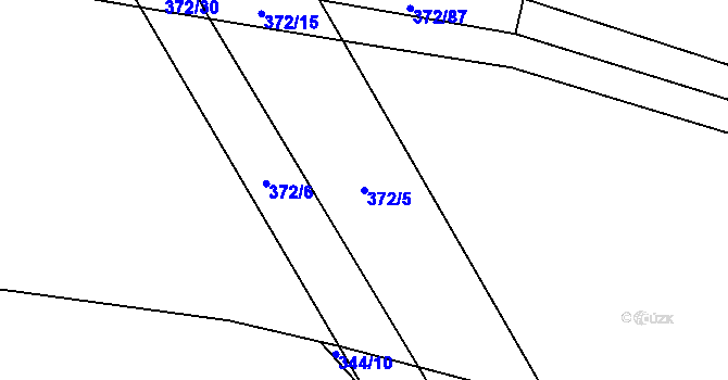 Parcela st. 372/5 v KÚ Velká Skrovnice, Katastrální mapa