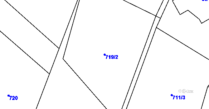 Parcela st. 719/2 v KÚ Velká Skrovnice, Katastrální mapa