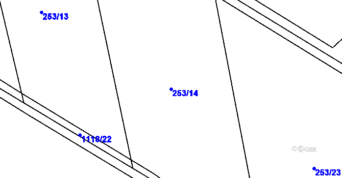 Parcela st. 253/14 v KÚ Velká Skrovnice, Katastrální mapa