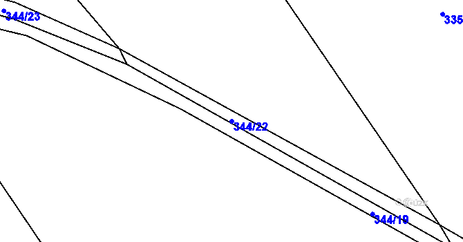 Parcela st. 344/22 v KÚ Velká Skrovnice, Katastrální mapa