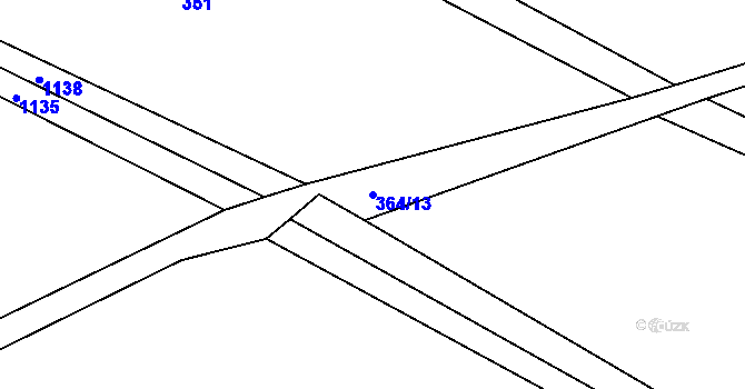 Parcela st. 364/13 v KÚ Velká Skrovnice, Katastrální mapa