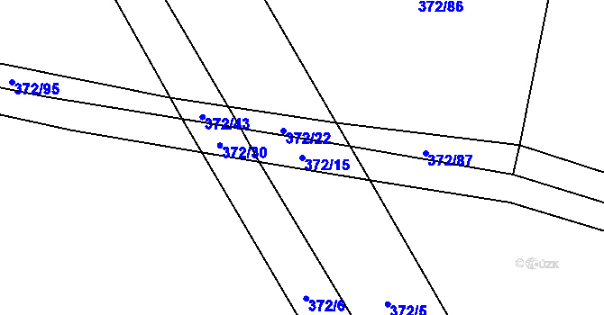 Parcela st. 372/15 v KÚ Velká Skrovnice, Katastrální mapa