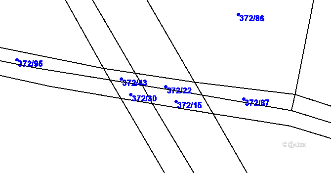Parcela st. 372/22 v KÚ Velká Skrovnice, Katastrální mapa