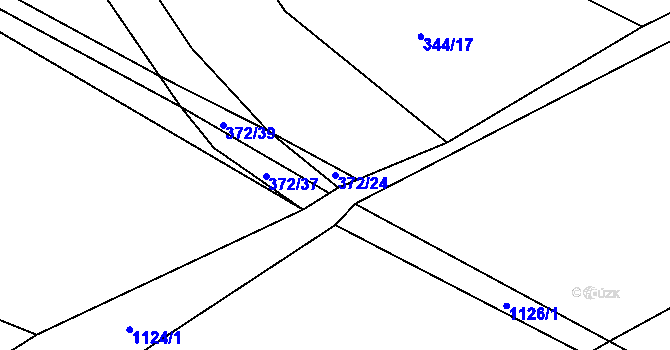Parcela st. 372/24 v KÚ Velká Skrovnice, Katastrální mapa