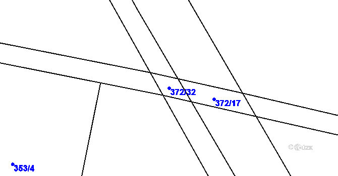 Parcela st. 372/32 v KÚ Velká Skrovnice, Katastrální mapa