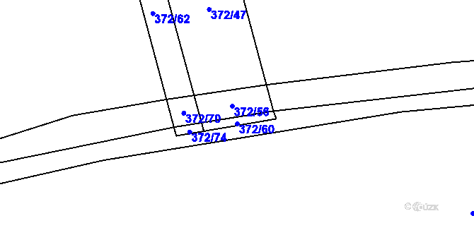Parcela st. 372/60 v KÚ Velká Skrovnice, Katastrální mapa