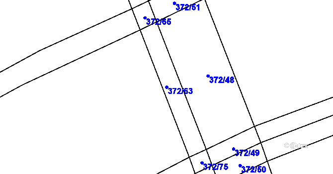 Parcela st. 372/63 v KÚ Velká Skrovnice, Katastrální mapa