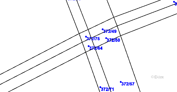 Parcela st. 372/64 v KÚ Velká Skrovnice, Katastrální mapa