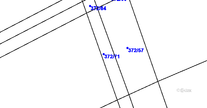 Parcela st. 372/71 v KÚ Velká Skrovnice, Katastrální mapa