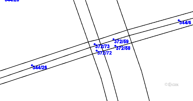 Parcela st. 372/72 v KÚ Velká Skrovnice, Katastrální mapa