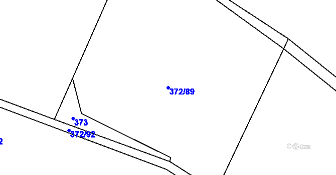 Parcela st. 372/89 v KÚ Velká Skrovnice, Katastrální mapa
