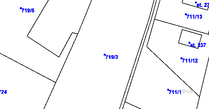 Parcela st. 719/3 v KÚ Velká Skrovnice, Katastrální mapa